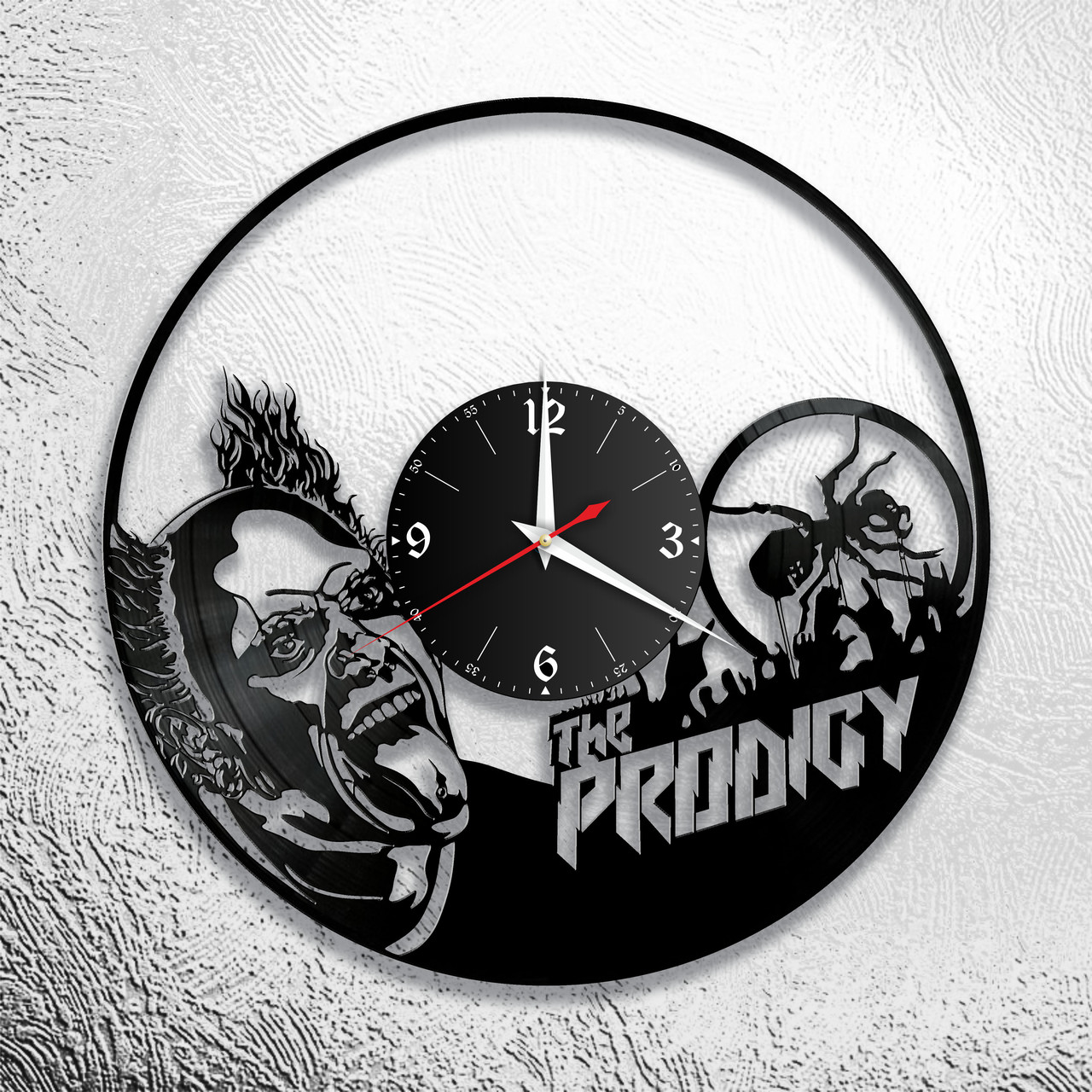 

Настенные часы из пластинки, группа The Prodigy, подарок фанатам, любителям, 0770