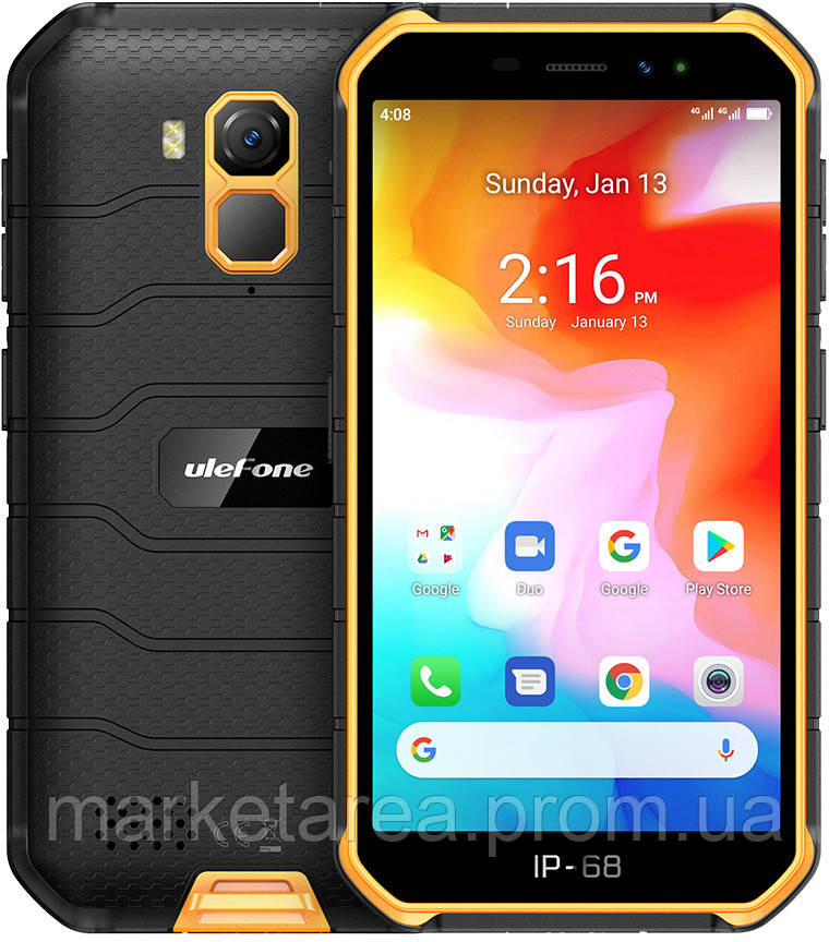 

Смартфон защищенный со сканером отпечатка пальца и лица Ulefone Armor X7 Orange (Global) NFC Гарантия 12 мес