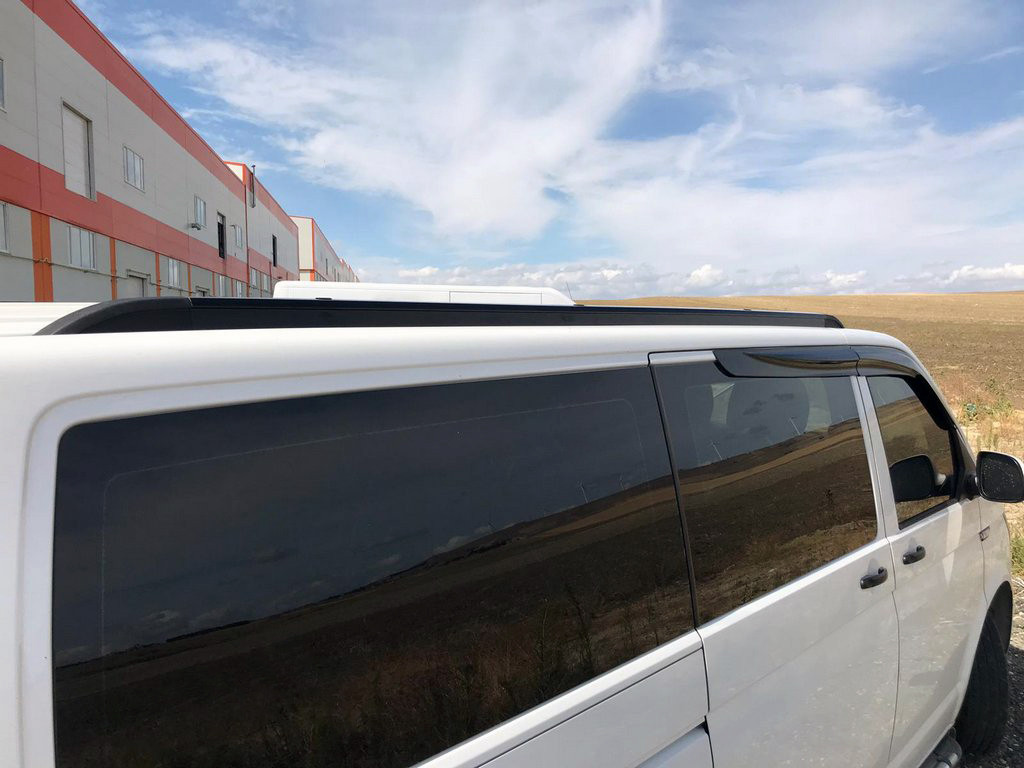 

Volkswagen T6 2015↗, 2019↗ гг. Интегрированные рейлинги (черные) Короткая база