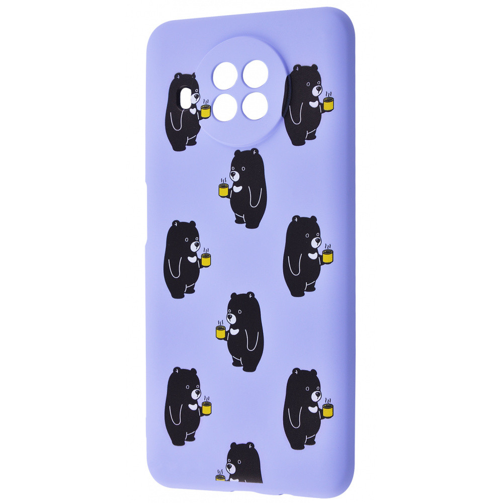 

Чехол накладка Xiaomi Mi 10T Lite WAVE Fancy Case (TPU) bears_with_tea_light_purple