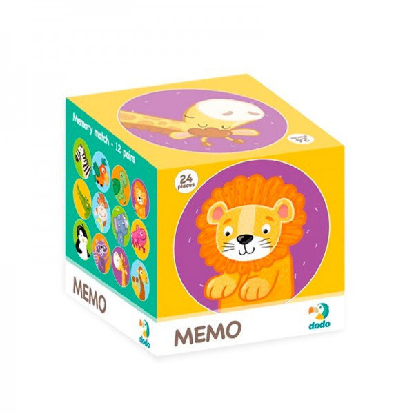 

Настольная игра DoDo Мемо Дикие Животные 300157, детские развивающие настольные игры,игрушки для, Разноцветный