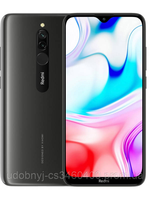 

Смартфон черный с батареей большой емкости и двойной камерой Xiaomi Redmi 8 4/64Gb Black Гарантия 12 мес