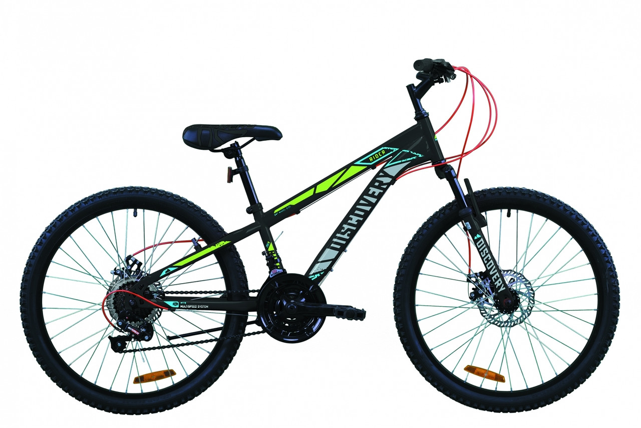 

Велосипед 24" Discovery RIDER DD 2020 (черно-салатно-серый (м))