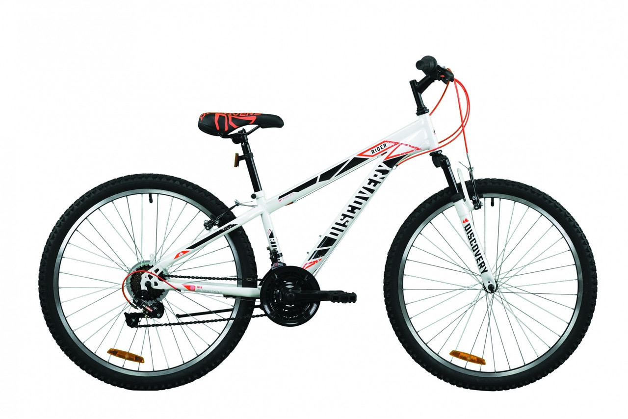 

Велосипед 26" Discovery RIDER 2020 (бело-красный с серым)