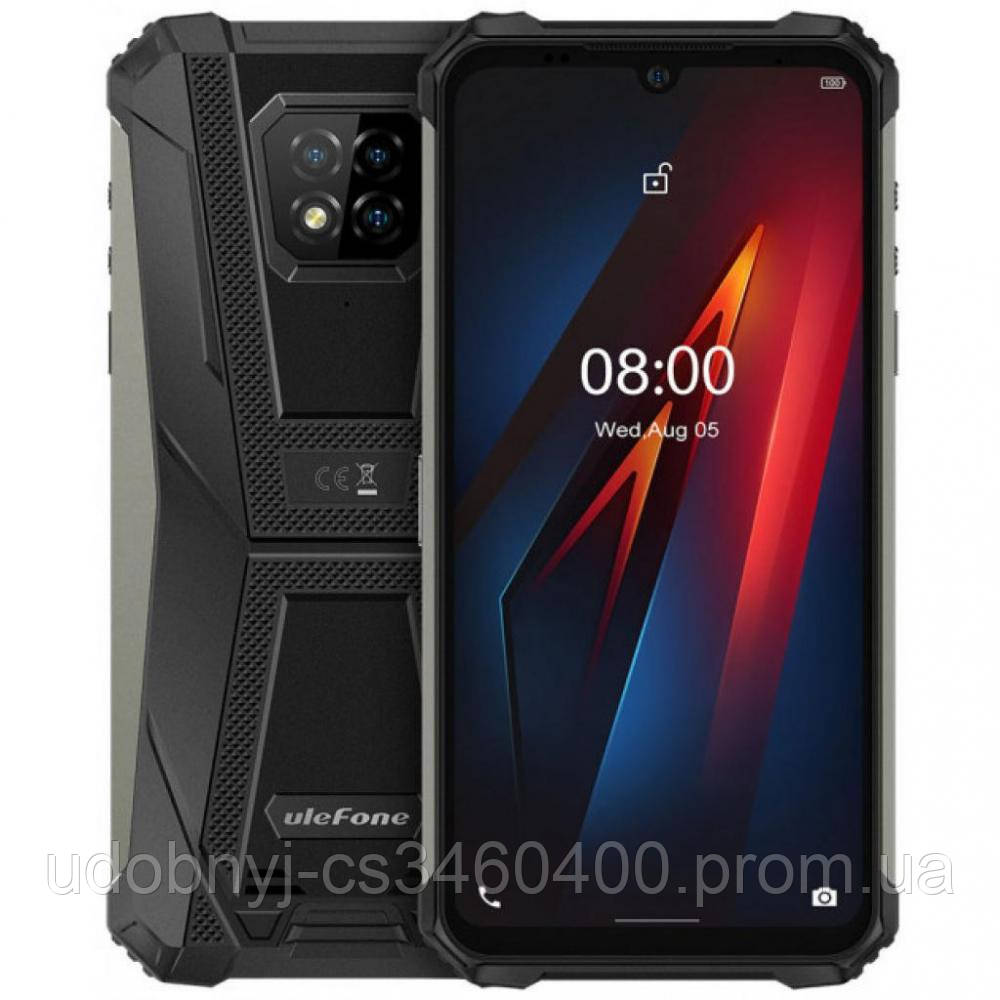 

Смартфон защищенный с мощной батареей на 2 сим карты Ulefone ARMOR 8 4/64Gb NFC Black (Global) Гарантия 12 мес, Черный