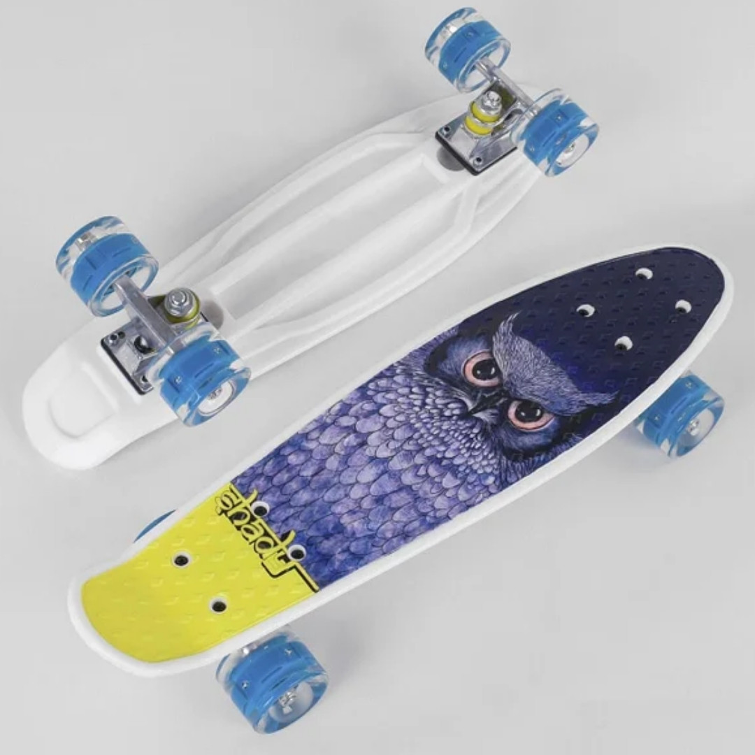 

Скейт (пенни борд) Penny board без шумные колеса светятся СОВА арт. 29855