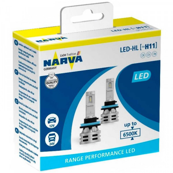 

Светодиодная лампа Narva H8/H11/H16 Range Performance 6500K 12-24W (180363000) (2pcs carton)