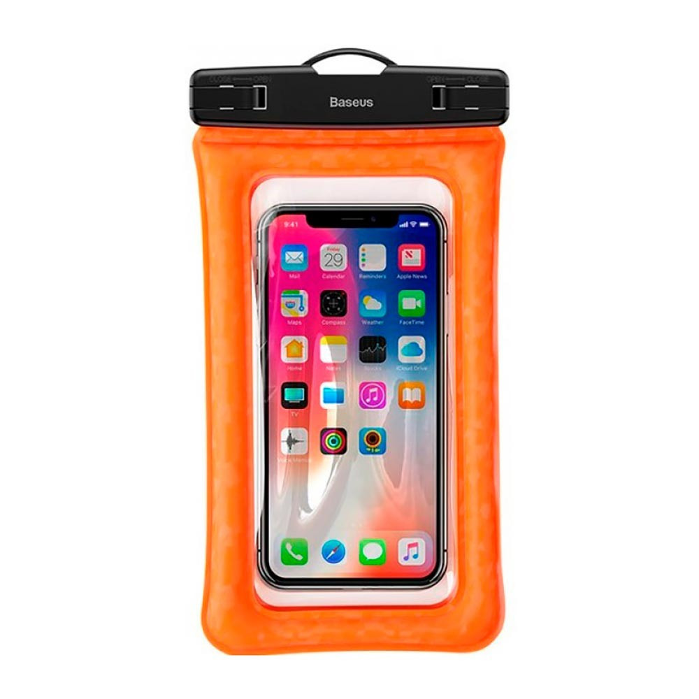 

Универсальный водонепроницаемый чехол Baseus Waterproof Bag Orange для смартфонов до 6