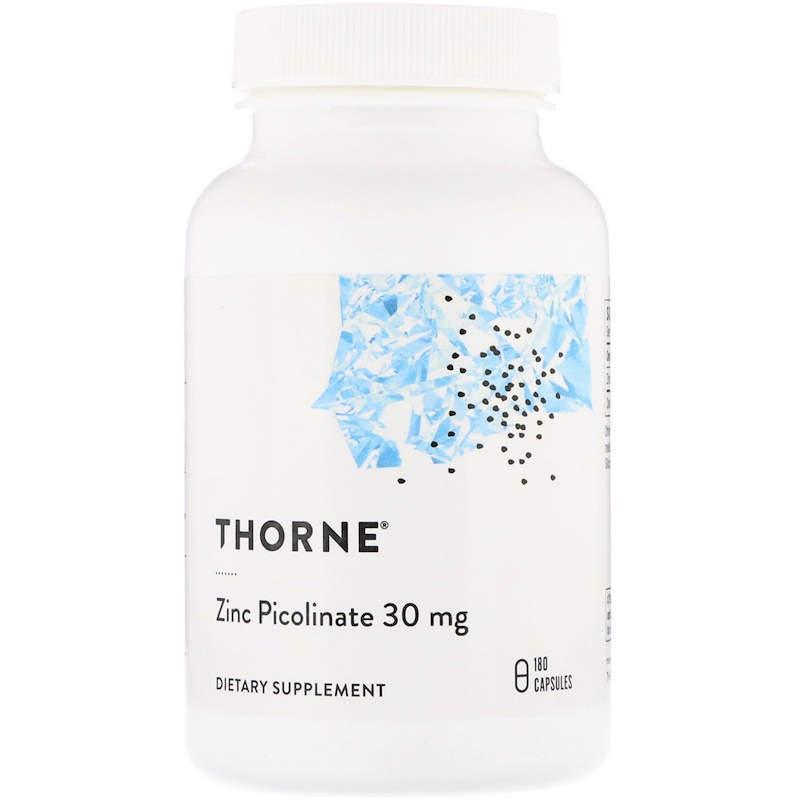 

Пиколинат цинка усиленный, Thorne Research, Zinc Picolinate, 30 мг, 180 капсул (3919)