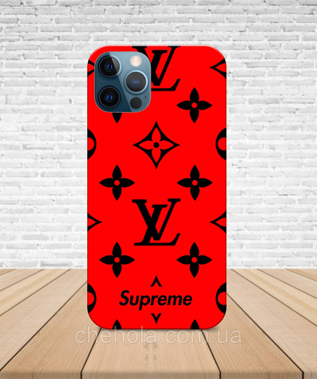 

Матовый Чехол iPhone 12 PRO В стиле Supreme Louis Vuitton с принтом