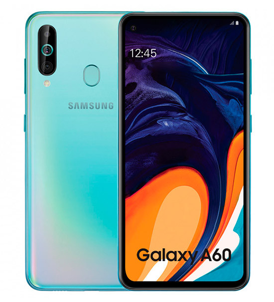 

Смартфон синий с хорошей двойной камерой и большим экраном на 2 sim SAMSUNG Galaxy A60 6/64Gb blue