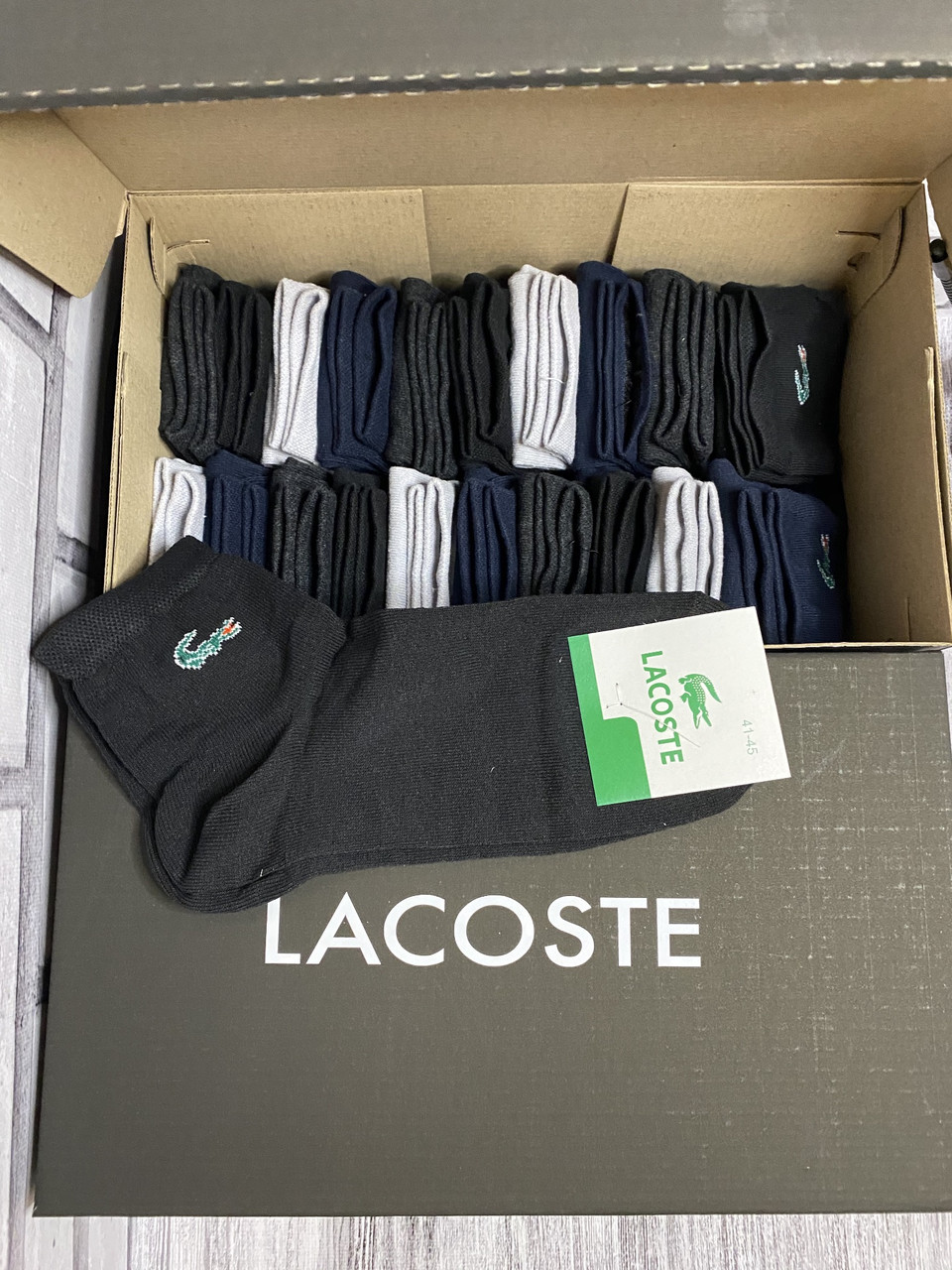 

Набор носков Lacoste мужские низкие от 6 до 60 шт 40, 45