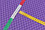 Ткань бязь "Сетка из ромбов" белая на фиолетовом фоне, №3188а, фото 5