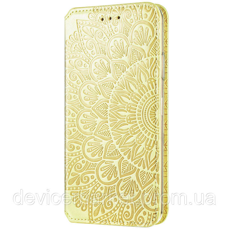 

Кожаный чехол книжка GETMAN Mandala для Samsung Galaxy A51, Желтый