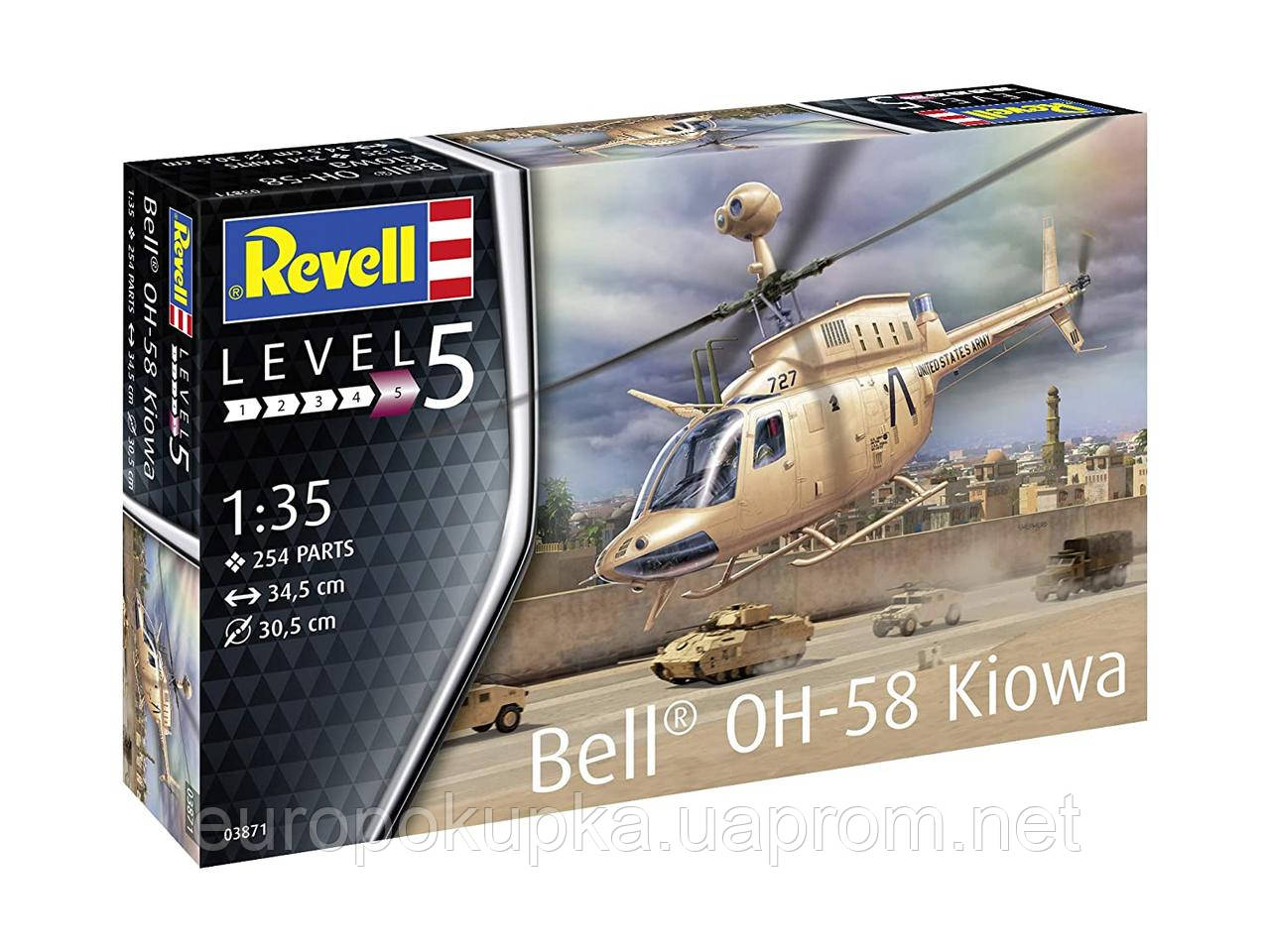 

Сборная модель Revell Американский легкий разведывательный вертолет OH-58 Kiowa (03871)