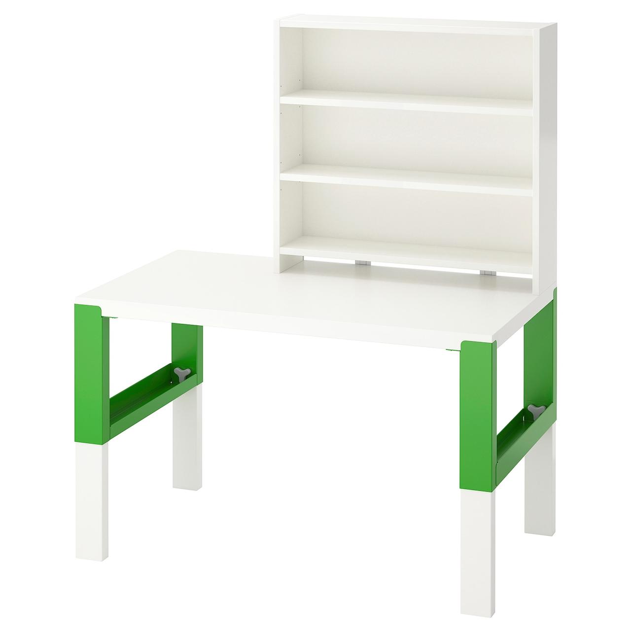 

Стіл з полицею, білий / зелений, 96x58 см, påhl ikea 791.289.77