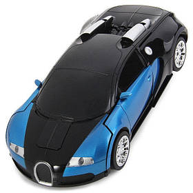 Машинка трансформер Trend-mix Bugatti Car Robot Size 1:18 Чорно-синя КОД: tdx0000729