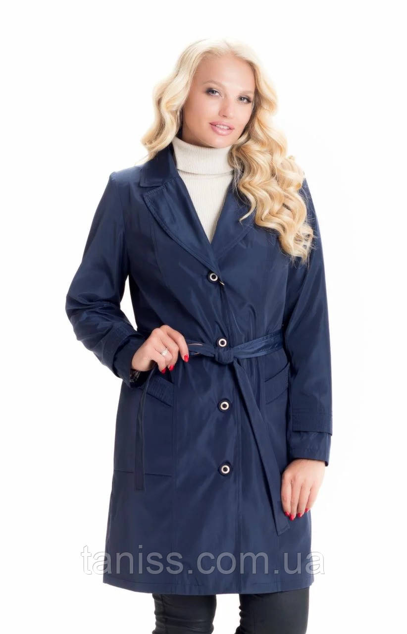 Молодежная, весенняя , демисезонная куртка на молнии, с капюшоном, р с 42 по 60, синий (6)