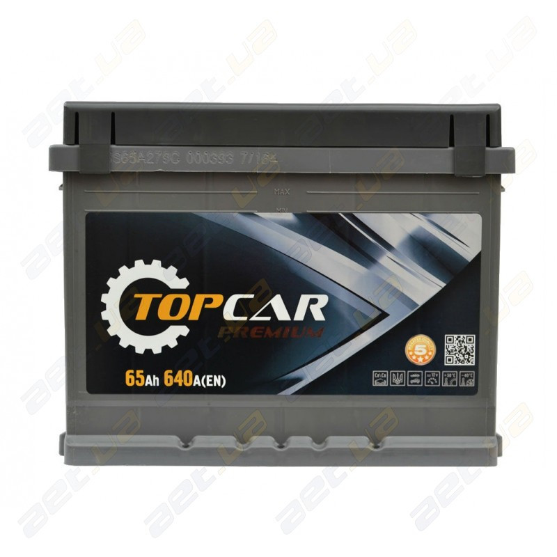 Автомобильный аккумулятор TOP CAR Premium 65Ah L+ 640A