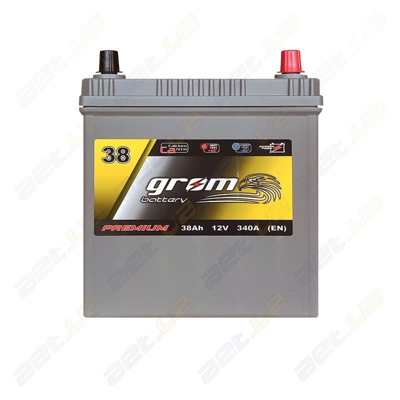 Аккумулятор Grom Battery 38Ah 340A JR+ (EN)