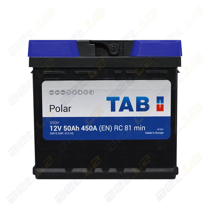 Автомобильный аккумулятор TAB Polar S 50Ah R+ 450A (En)