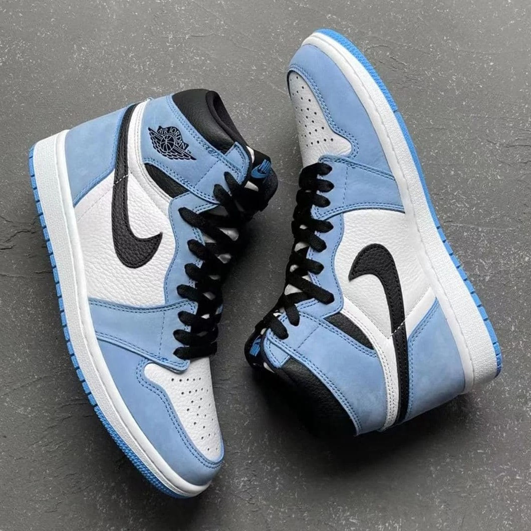 

Air Jordan 1 Retro High University Blue | кроссовки женские; голубые/белые; осенние/весенние; высокие 40, Голубой