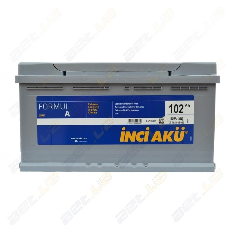 

Аккумулятор INCI-AKU Formula A 102Ah R+ 860A