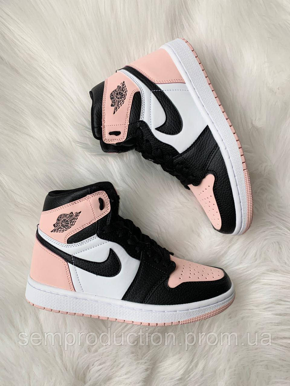 

Кроссовки женские Nike Air Jordan 1 Retro High Pink Найк Аир Джордан Розовый