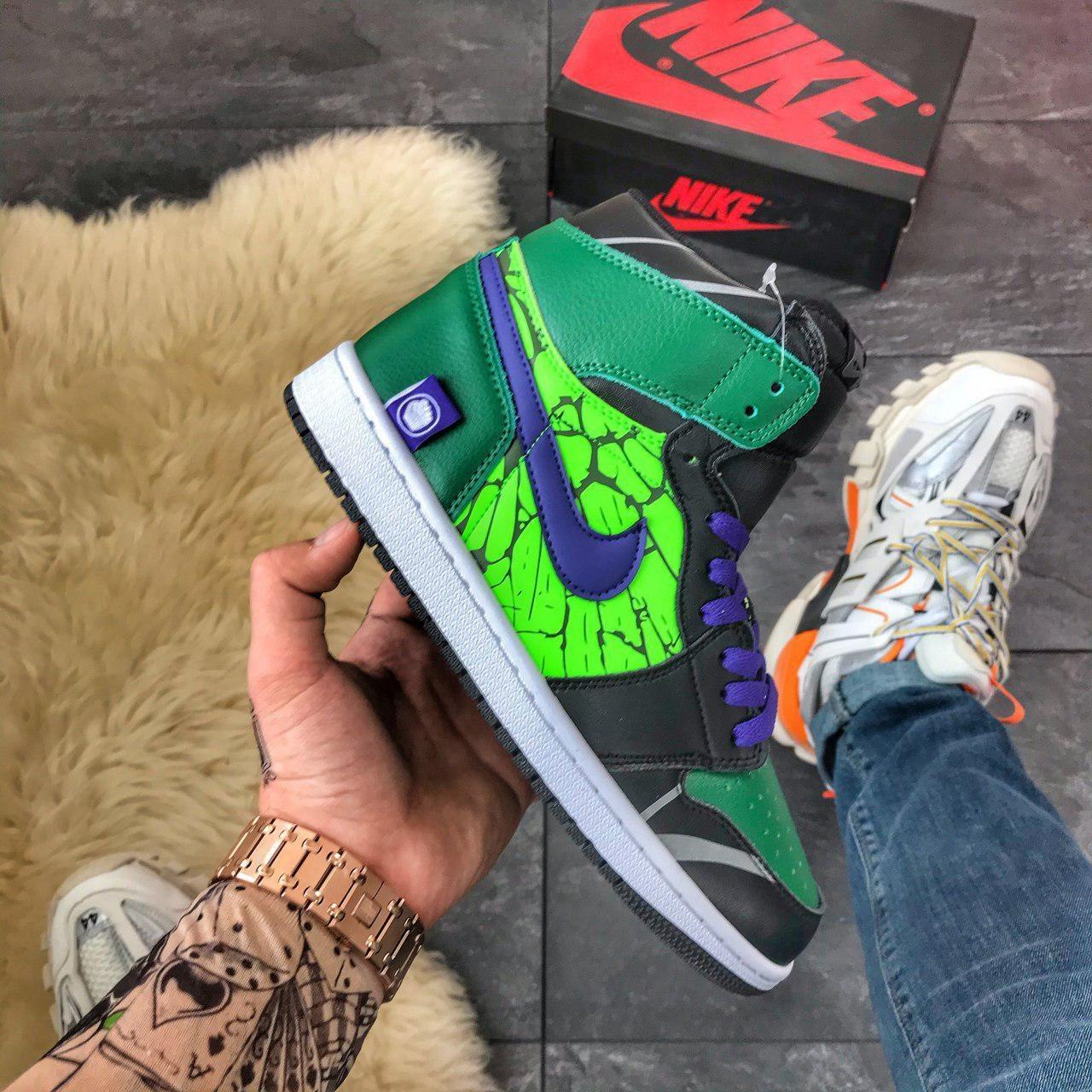 

Мужские кроссовки Nike Air Jordan 1 High Green / Найк Аир Джордан 1 Высокие Зеленые 45, Зелёный