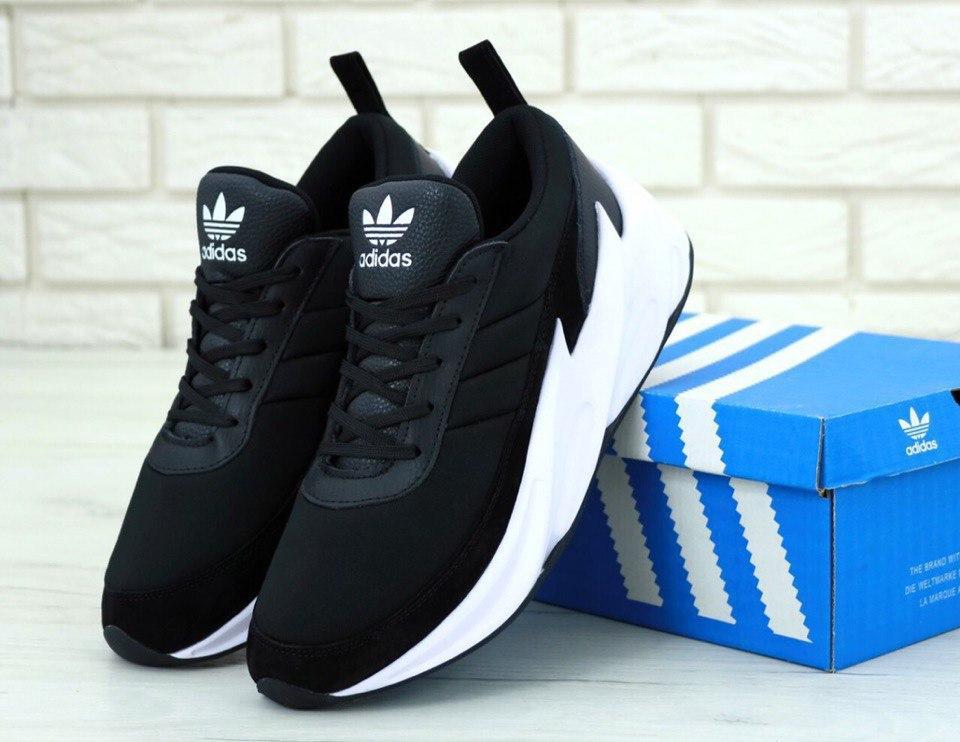 

Мужские Кроссовки Adidas Sharks Black White / Адидас Шарк Черные Белые 43, Черно-белый