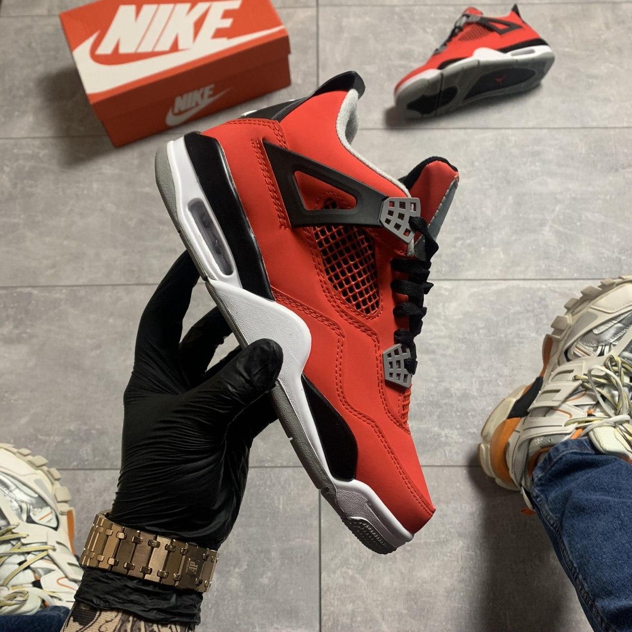 

Мужские кроссовки Nike Air Jordan 4 Retro Red Black / Найк Аир Джордан 4 Ретро Красные Черные 45, Красный