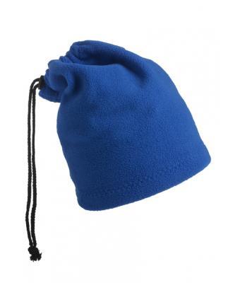 Ярко-синий шарф-хомут на утяжках на флисе