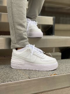 

Женские кроссовки Nike Air Force Phantom Shadow white / найк аир форс 1 шадов / кеды на лето / кожа / белые 37 41, Белый