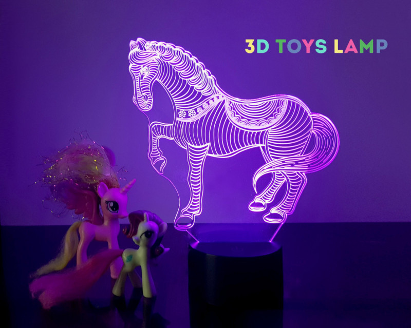 

Детский ночник - светильник " Лошадка" 3DTOYSLAMP