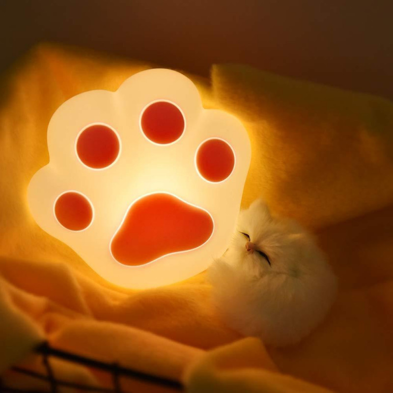 

Силиконовый ночник 3DTOYSLAMP Кошачья лапка Розовая