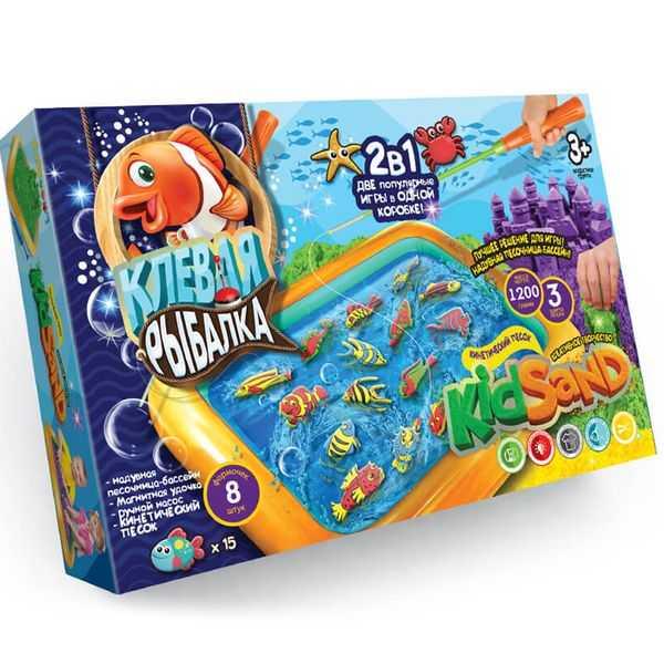 

Настольные игры 2 в 1: "Клевая рыбалка" и "Кинетический песок"