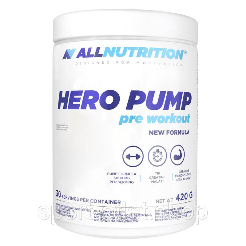 

Предтренировочный комплекс AllNutrition Hero Pump Pre Workout, 420 грамм Апельсин