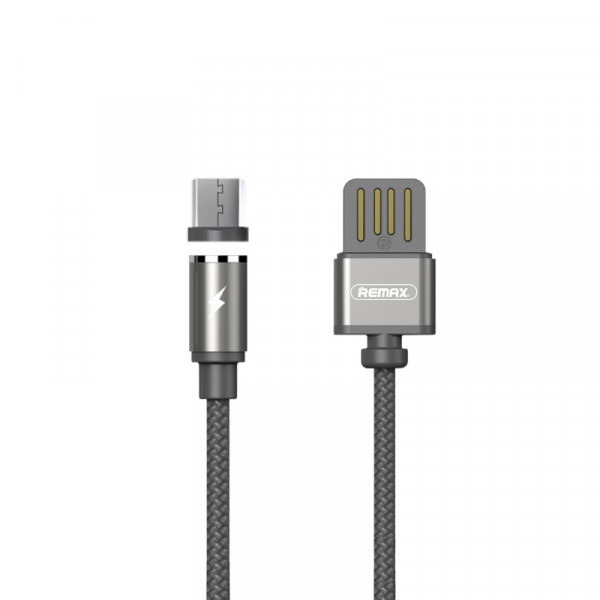 

Магнитный microUSB микро юсб кабель Remax Gravity RC-095m, Серый