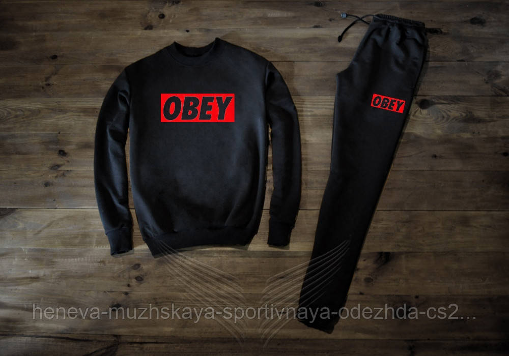 

Мужской спортивный костюм, чоловічий спортивний костюм Obey S, Черный