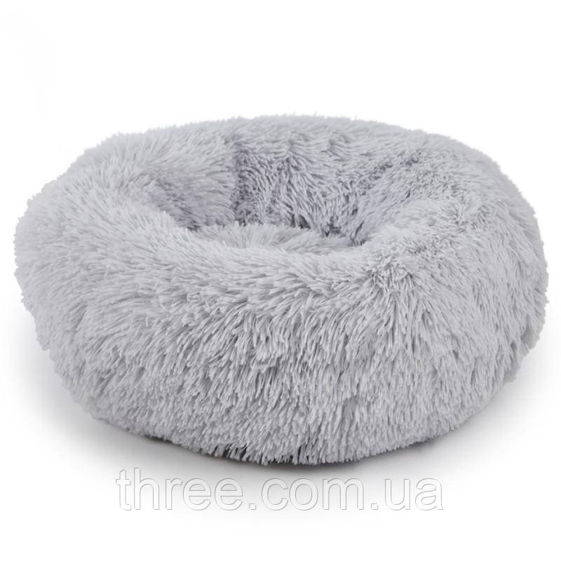 

Подушка-лежак Taotaopets 552201 XL Grey пуфик для котов собак круглый