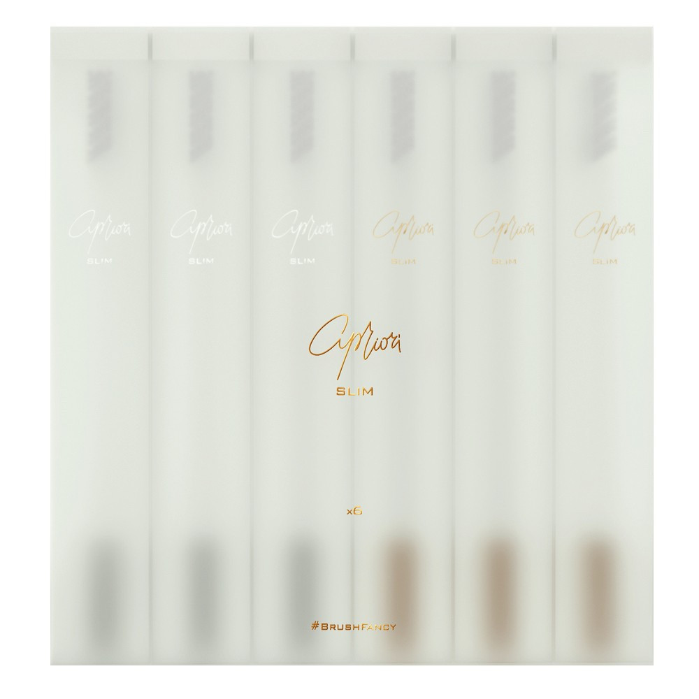 

Набор зубных щеток средней жесткости Apriori SLIM White 6-pack