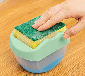 Диспенсер для мыла с держателем губки Caddy для мытья посуды 400 мл., фото 2