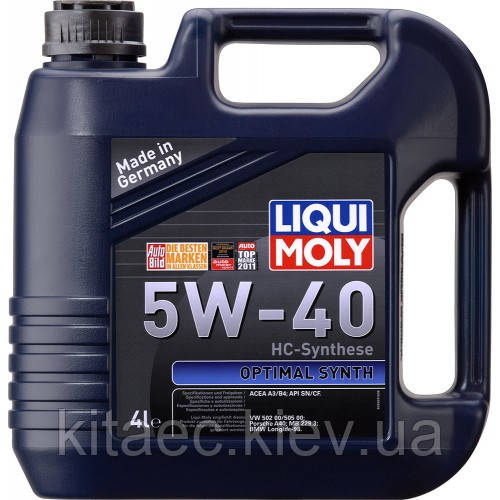 

Масло моторное синтетическое 4л 5w-40 optimal synth LIQUI MOLY (БИД Амулет)