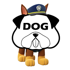 Наклейка на шар 18" Собачка полицейский