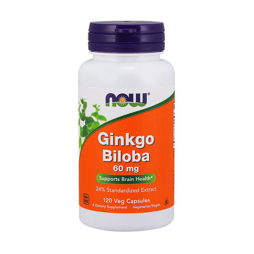 

Гинкго Билоба NOW Ginkgo Biloba 60 мг 120 капс