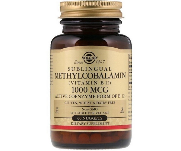 

Витамин В12 (Метилкобаламин) Солгар Sublingual Methylcobalamin (Vitamin B 12) 1000 mcg Solgar 60 таб