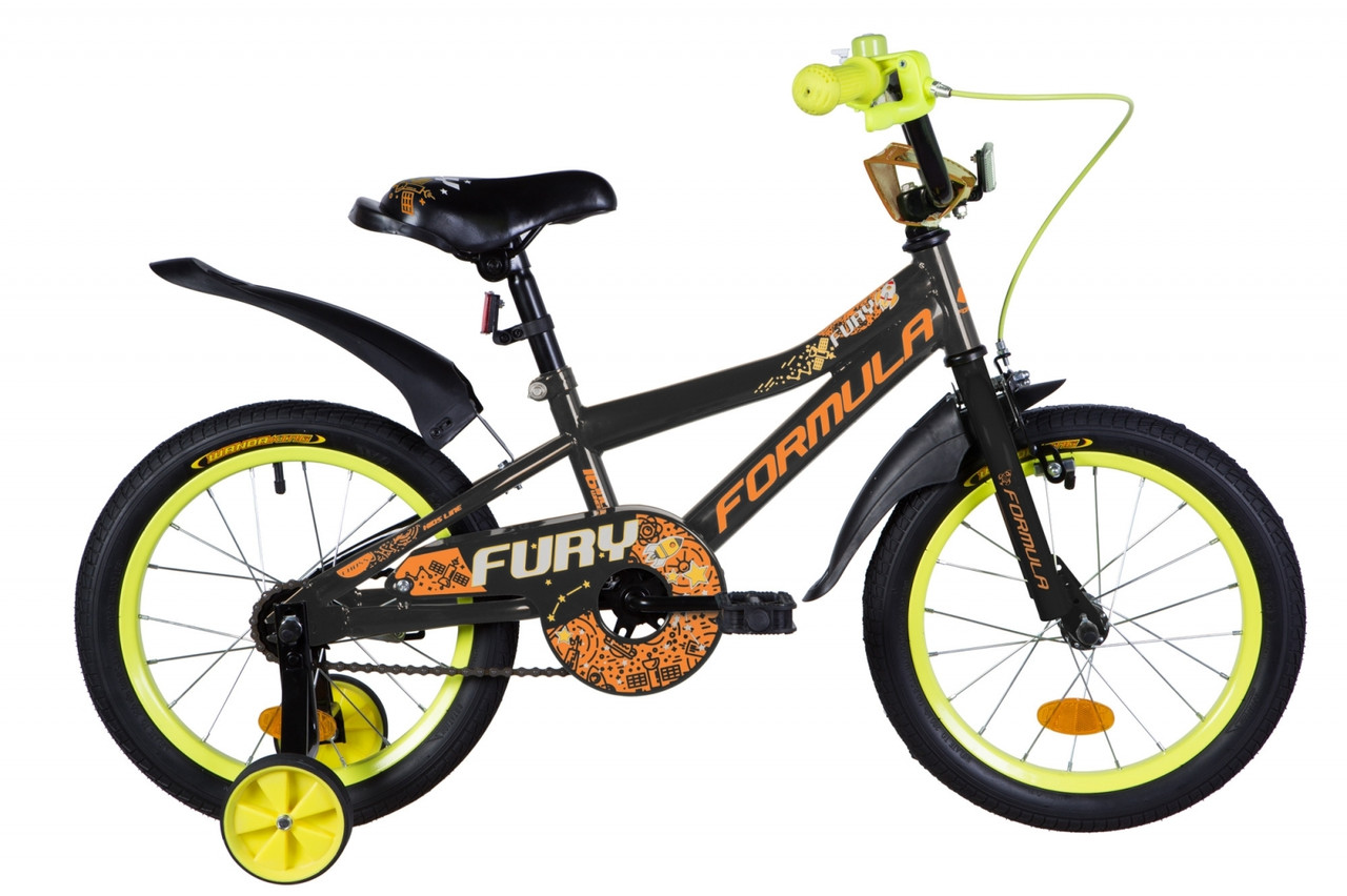 

Велосипед 16" Formula FURY 2020 (черно-оранжевый (м))