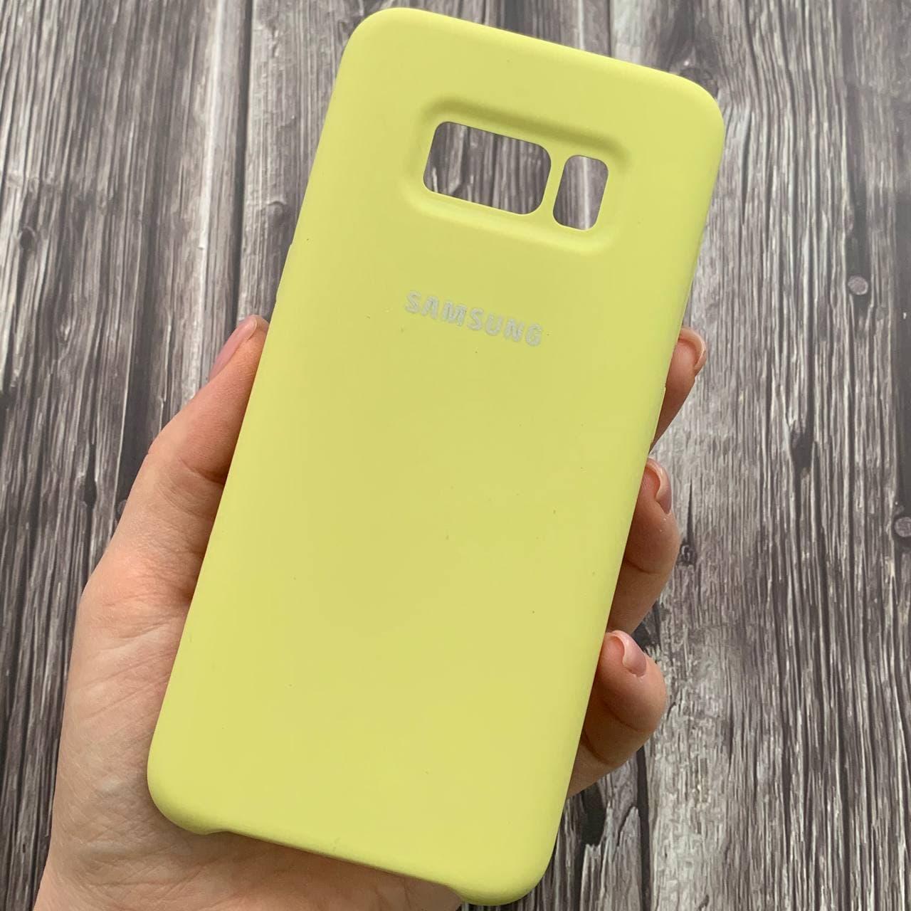 

Чехол для Samsung Galaxy S8 Silicone Case с бархатом накладка силиконовый чехол на самсунг с8 фисташковый