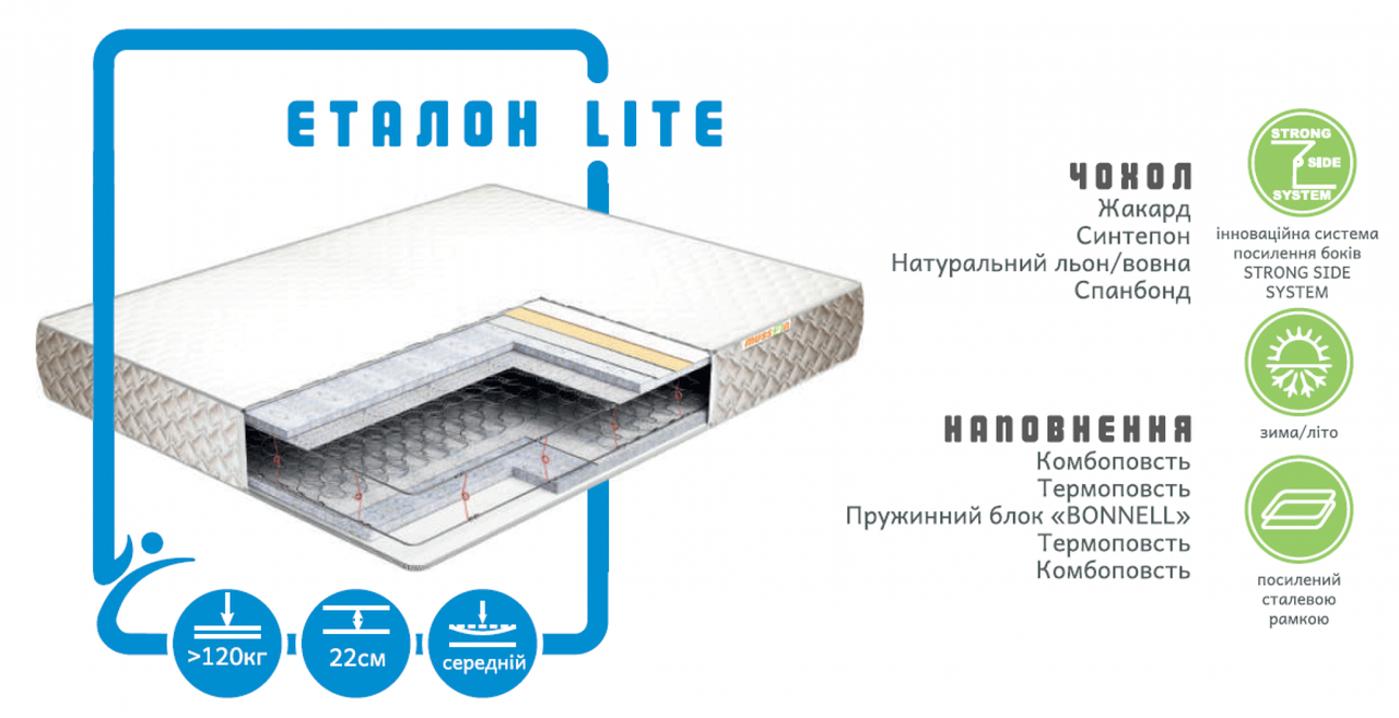 

Ортопедический матрас Эталон Lite 140х190