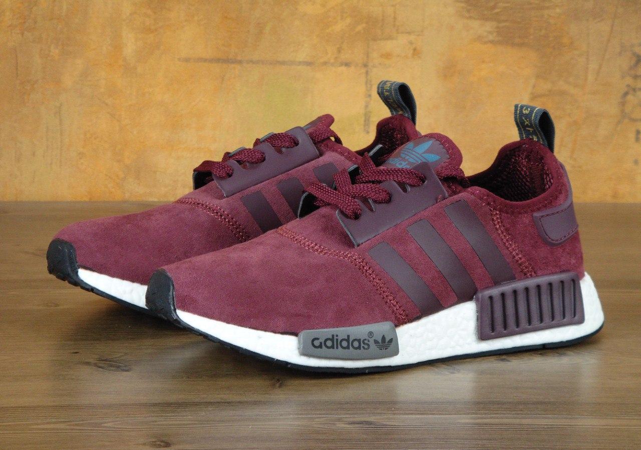 

Женские бордовые Кроссовки Adidas NMD R1 38, Бордовый